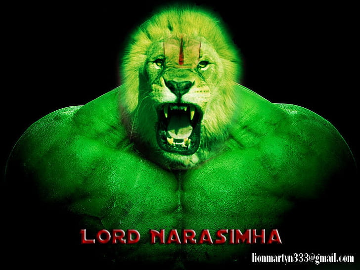 HD wallpaper: Gods Lion Lord Narasimha Entertainment Other HD Art, Pics |  Wallpaper Flare