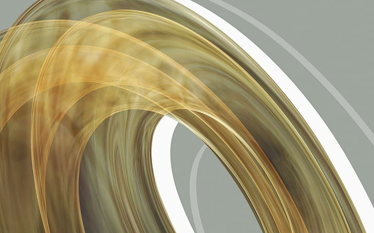 Silk curves, brown and white abstract painting, 1920x1200, HD wallpaper