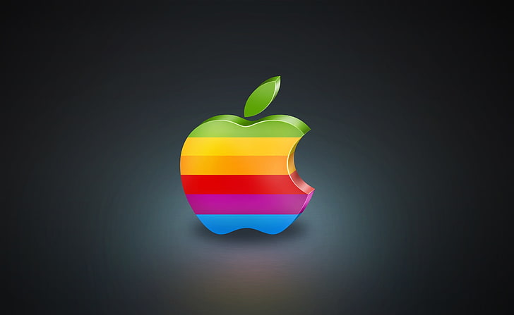 Hd Wallpaper: Apple 3D, Apple Logo, Computers, Mac, Indoors, Studio Shot,  Illuminated | Wallpaper Flare