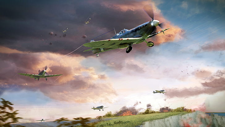 the rise, Spitfire, Battle of Britain, RAF, Royal air force, HD wallpaper