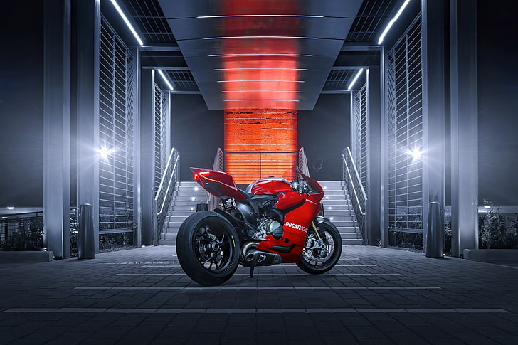 HD wallpaper: red and black sports bike, ducati 1199, rear, joel chan,  speed | Wallpaper Flare