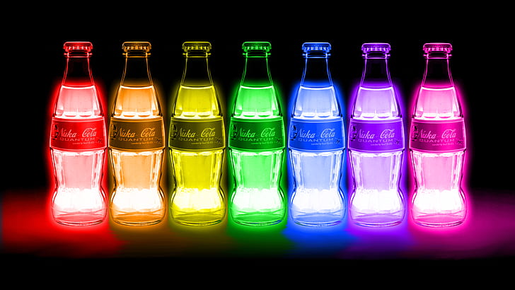 colorful, Fallout 4, Nuka Cola, bottles