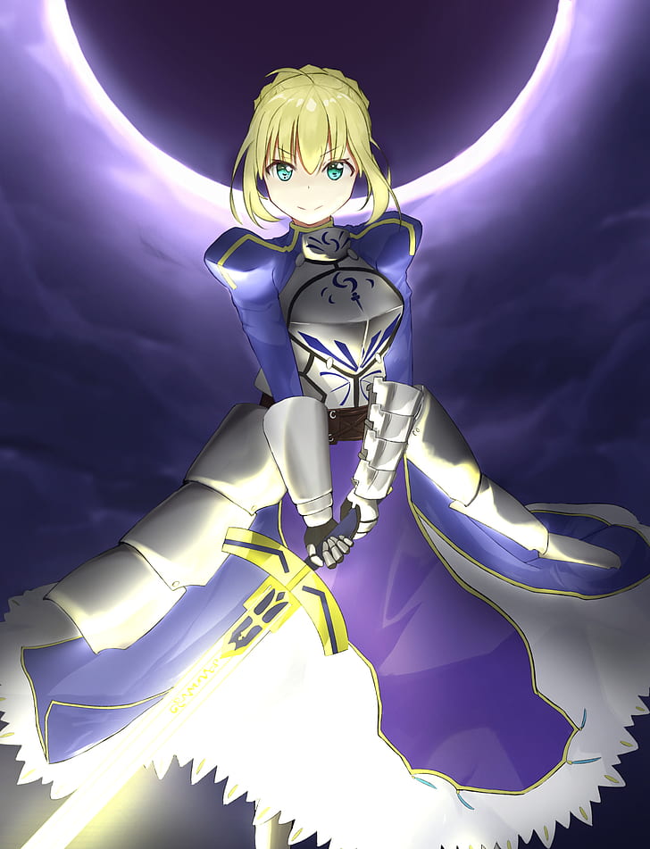 armor, dress, Fate/Stay Night, Saber, sword, blonde, Fate Series