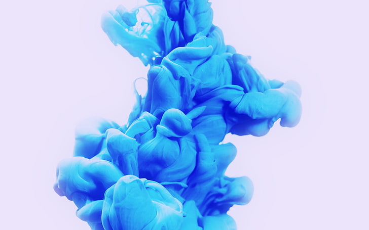 blue smoke illustration, ink, minimalism, abstract, Alberto Seveso, HD wallpaper