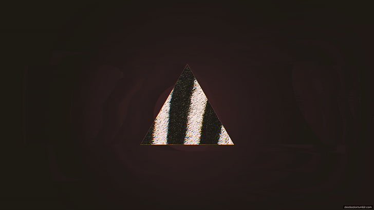 glitch art, abstract, triangle, minimalism, indoors, copy space, HD wallpaper