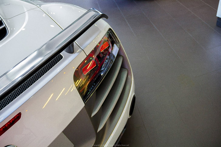 car, Audi R8 Spyder, mode of transportation, land vehicle, high angle view, HD wallpaper