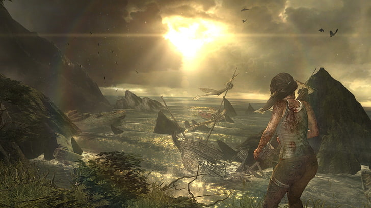 tomb raider 2013, one person, real people, standing, nature, HD wallpaper