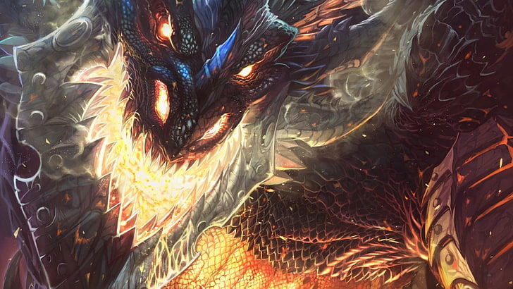 black and yellow dragon digital wallpaper, Deathwing, World of Warcraft: Cataclysm