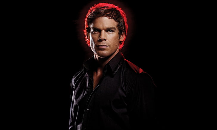 men's black button-up dress shirt, actor, Dexter, the series