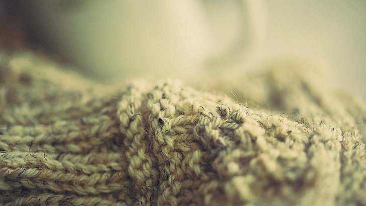 depth of field, textile, wool, close-up, backgrounds, no people, HD wallpaper