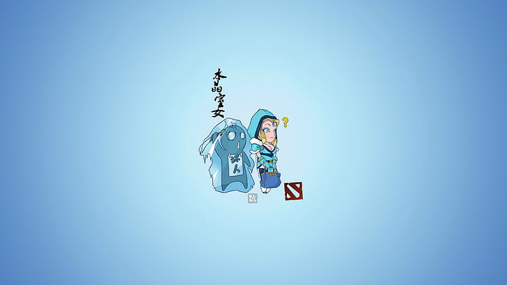 Dota Blue Crystal Maiden HD, crystal maiden dota 2 character illustration, HD wallpaper