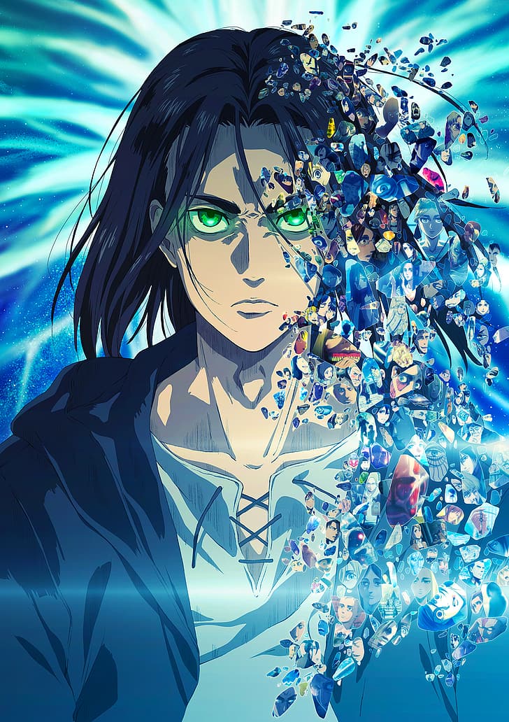 Shingeki no Kyojin, anime, Hajime Isayama, Eren Jeager, Mikasa Ackerman, HD wallpaper