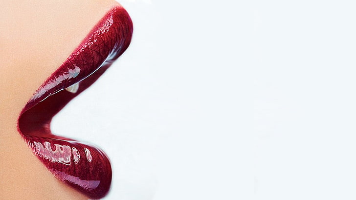 mouths, closeup, lips, lipstick, red lipstick, women, model, HD wallpaper