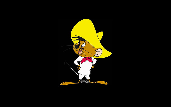 TV Show, Looney Tunes, Speedy Gonzales, one person, black background, HD wallpaper