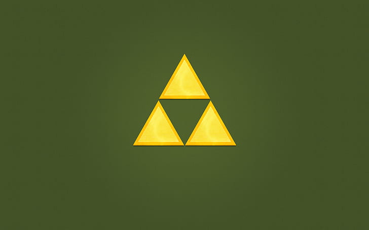 The Legend of Zelda, Triforce, minimalism, video games, HD wallpaper