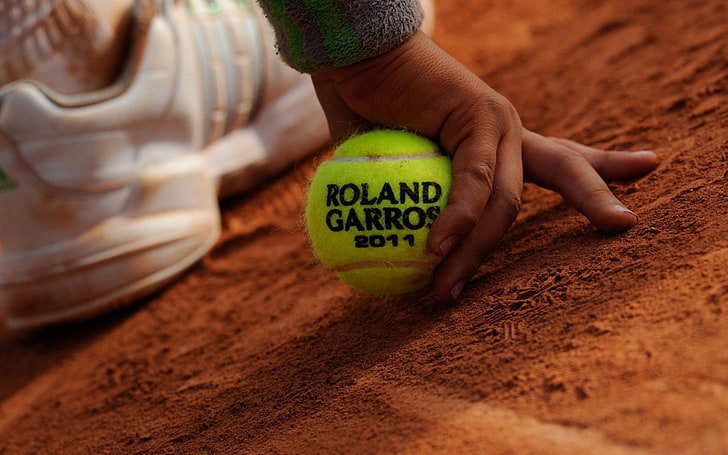 roland garros-Sports HD Wallpaper, green Roland Garros tennis ball, HD wallpaper