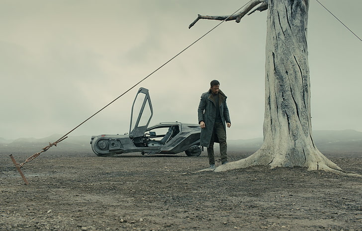men's black long coat, Blade Runner 2049, movies, actor, Ryan Gosling, HD wallpaper