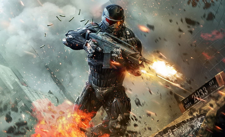 Crysis 2 Shooter Video Game, army wallpaper, Games, protection, HD wallpaper