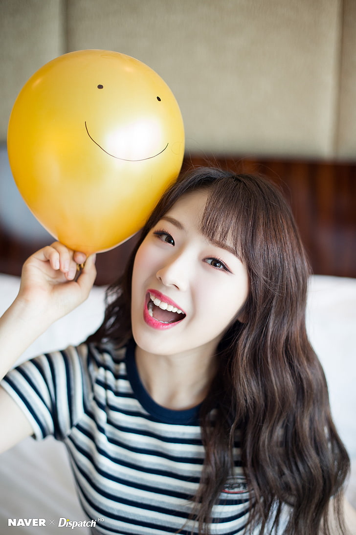 K-pop, LOONA, Asian, HaSeul, happiness, smiling, portrait, emotion
