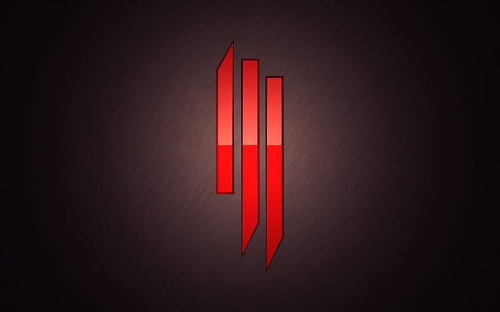 skrillex, symbol, red, background, light, HD wallpaper