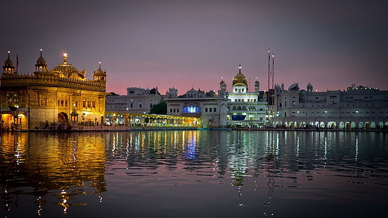 HD wallpaper: golden mosque, amritsar, india, punjab, city, evening, temple  | Wallpaper Flare