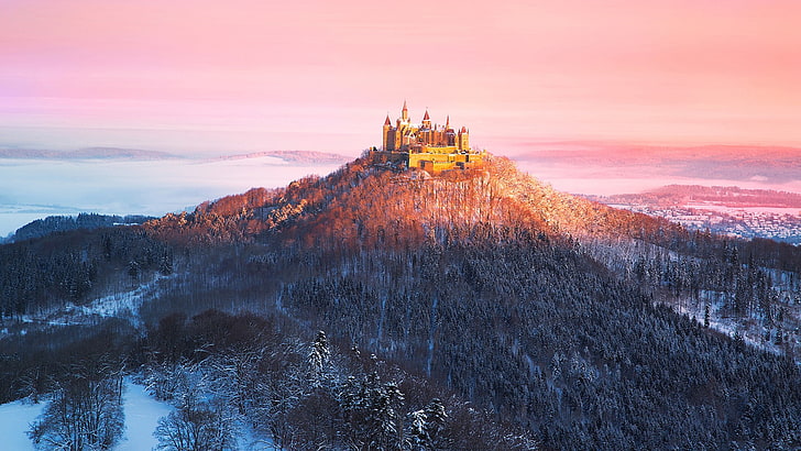 baden-württemberg, nature, mountains, Burg Hohenzollern, forest, HD wallpaper