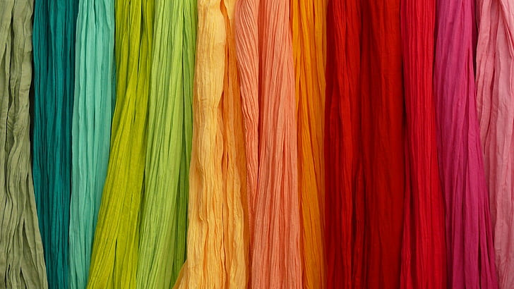 Colorful colors, rainbow, cloth, HD wallpaper