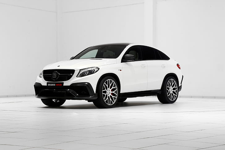 Mercedes Brabus 2015 Coupe, white suv, AMG, Mercedes-Benz, hd