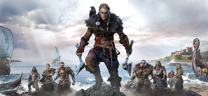 Assassin's Creed: Valhalla, video games, video game art, digital art, HD wallpaper