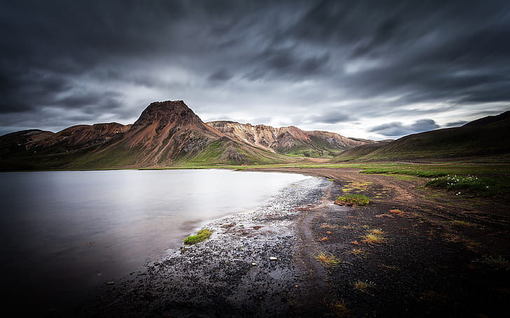 Iceland Nature Landscape Kylingavatn In The Near Of Landmannalaugar Desktop Hd Wallpaper For Pc Tablet And Mobile 3840×2400