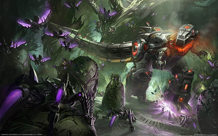 Transformers Dinosaur Robot Drawing Fall of Cybertron HD, video games, HD wallpaper