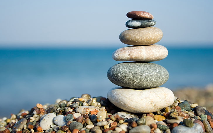 HD wallpaper: stone, rock, sea, solid, pebble, beach, rock - object, stone  - object | Wallpaper Flare