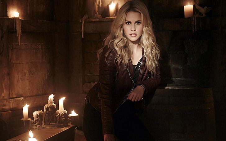 Claire holt leather