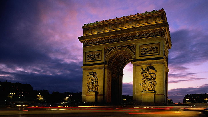 Arch De Triomphe, Paris, Arc de Triomphe, monument, architecture, HD wallpaper
