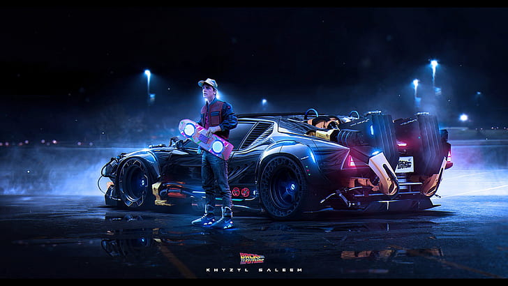 Future, Neon, DeLorean DMC-12, Electronic, Back to the Future