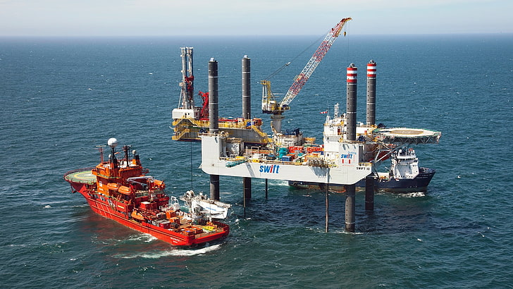 Offshore, Swift 10, Rig, Building, HVG, Industrial, sea, offshore platform, HD wallpaper