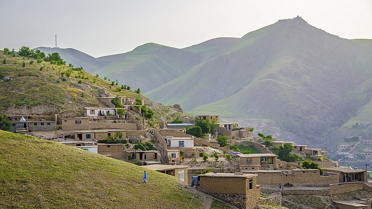 Afghanistan, Badakhshan, Green, house, landscape, nature, Stone House, HD wallpaper