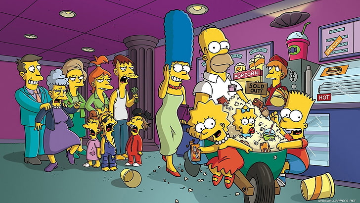 The Simpsons wallpaper, Homer Simpson, Marge Simpson, Bart Simpson