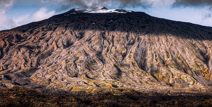 Iceland, volcano, mountains, nature, landscape, geology, beauty in nature