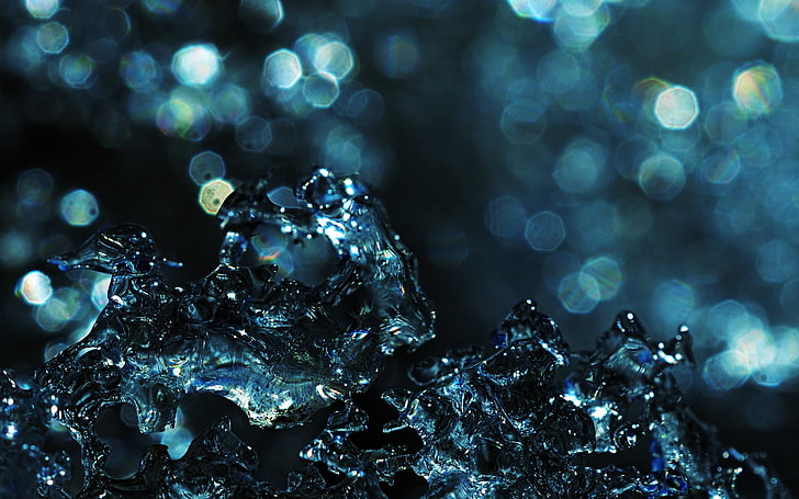 water drops digital wallpaper, liquid, splash, glare, abstract