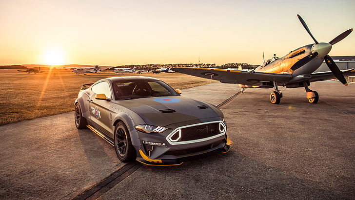 4K, 2018, Sunset, Ford Eagle Squadron Mustang GT