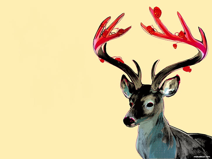 HD wallpaper: Artistic, Psychedelic, Deer | Wallpaper Flare