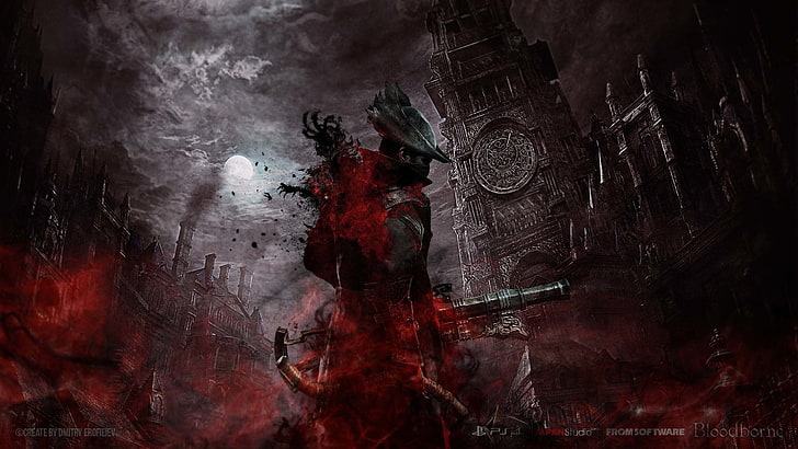Hd Wallpaper Painting Of Soldier Art Bloodborne Yarnham Backgrounds Dirty Wallpaper Flare