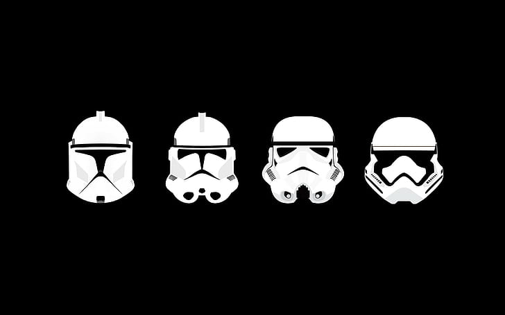 clone trooper, Star Wars, stormtrooper, minimalism, helmet