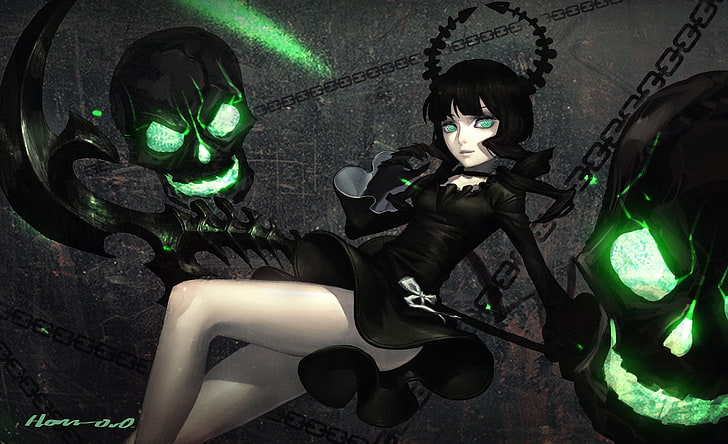 anime girls, Black Rock Shooter, Dead Master, real people, high angle view, HD wallpaper
