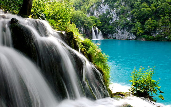 Plitvice Lakes National Park Waterfall, HD wallpaper