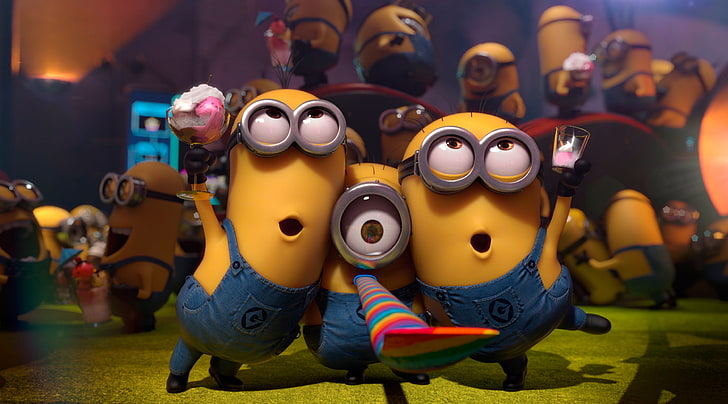 Minion Party, Minions wallpaper, Cartoons, Others, despicable me 2, HD wallpaper