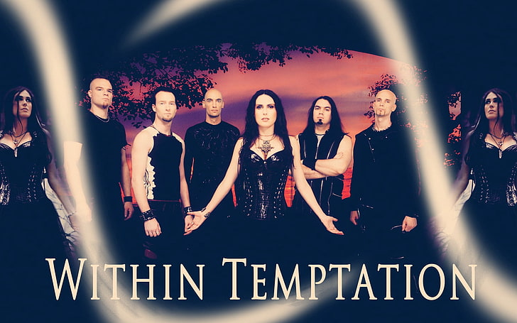 Within Temptation band, members, name, look, women, people, group Of People