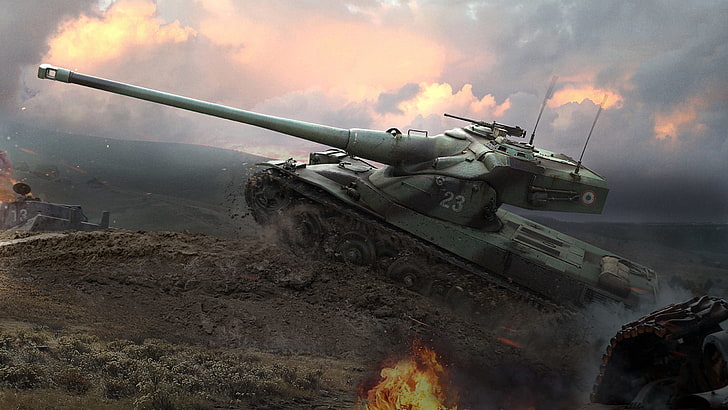 green war tank illustration, WoT, World Of Tanks, Wargaming Net HD wallpaper