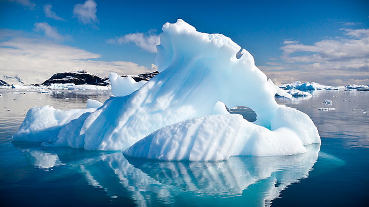 ice on body of water under blue sky during day time, IMG, antarctica, HD wallpaper